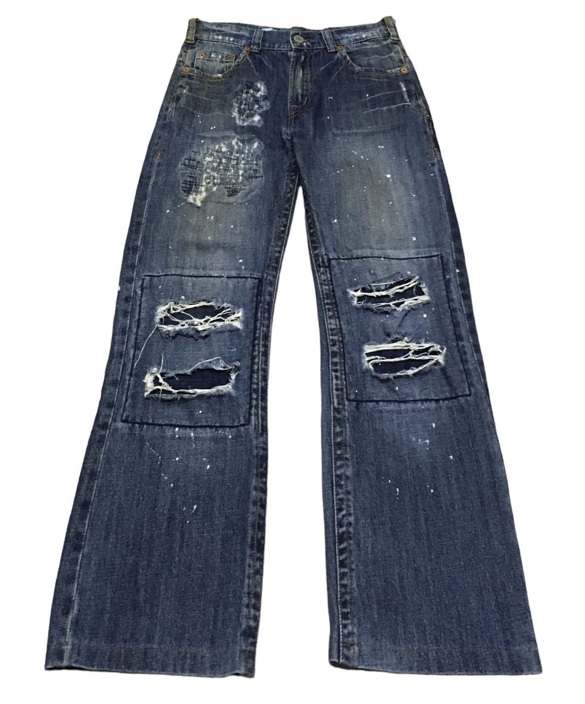 image of Avant Garde x If Six Was Nine Design Vintage Brand Big Train Distressed Jeans 1990S in Denim (Size 