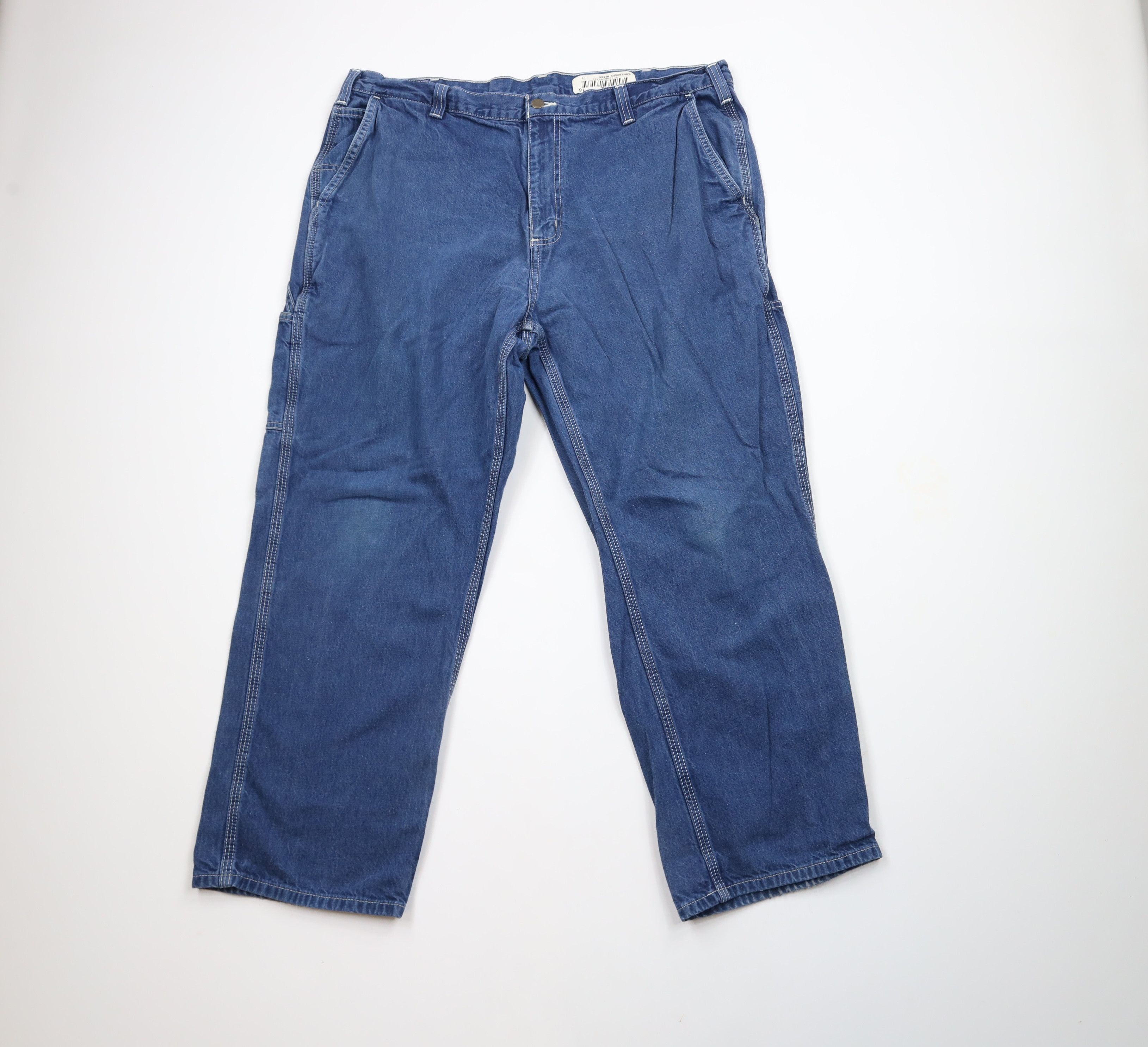 Carhartt × Vintage Vintage Carhartt Spell Out Wide Leg Carpenter Dungaree Jeans Size US 40 / EU 56 - 1 Thumbnail