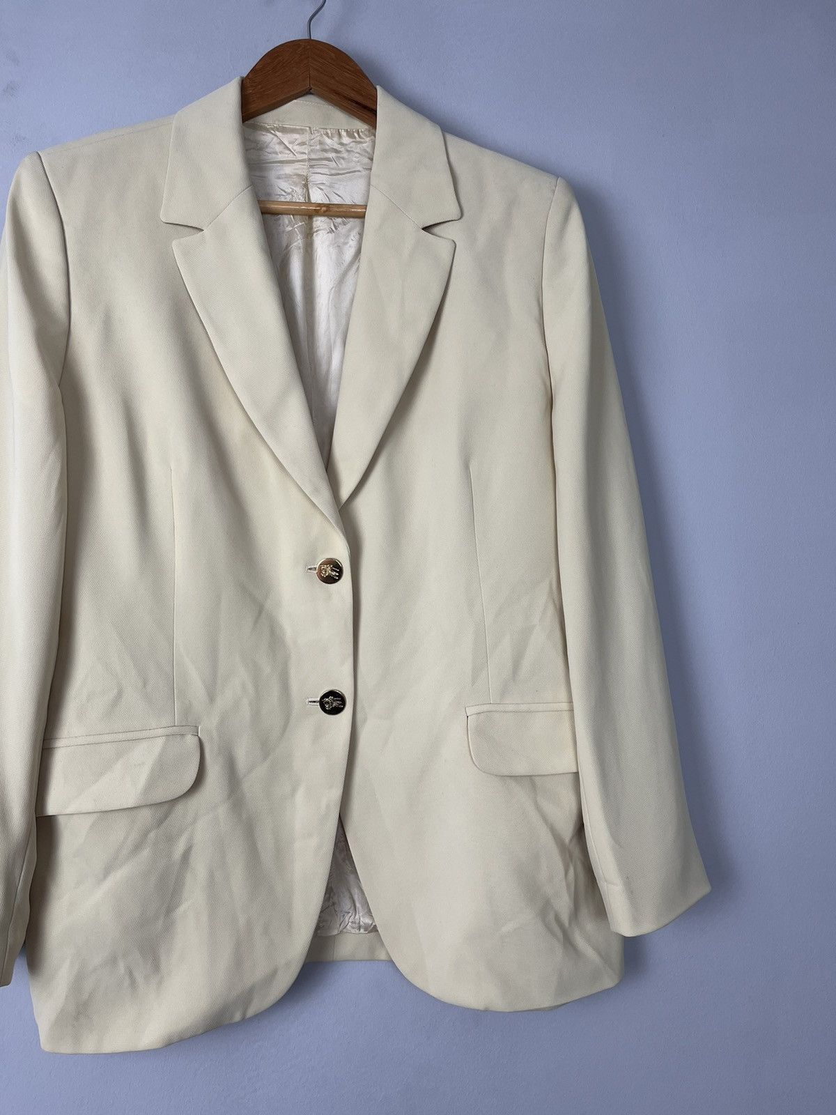 Burberry × Vintage Burberry`s Vintage Luxury Golden Button Blazer Size M / US 6-8 / IT 42-44 - 4 Thumbnail
