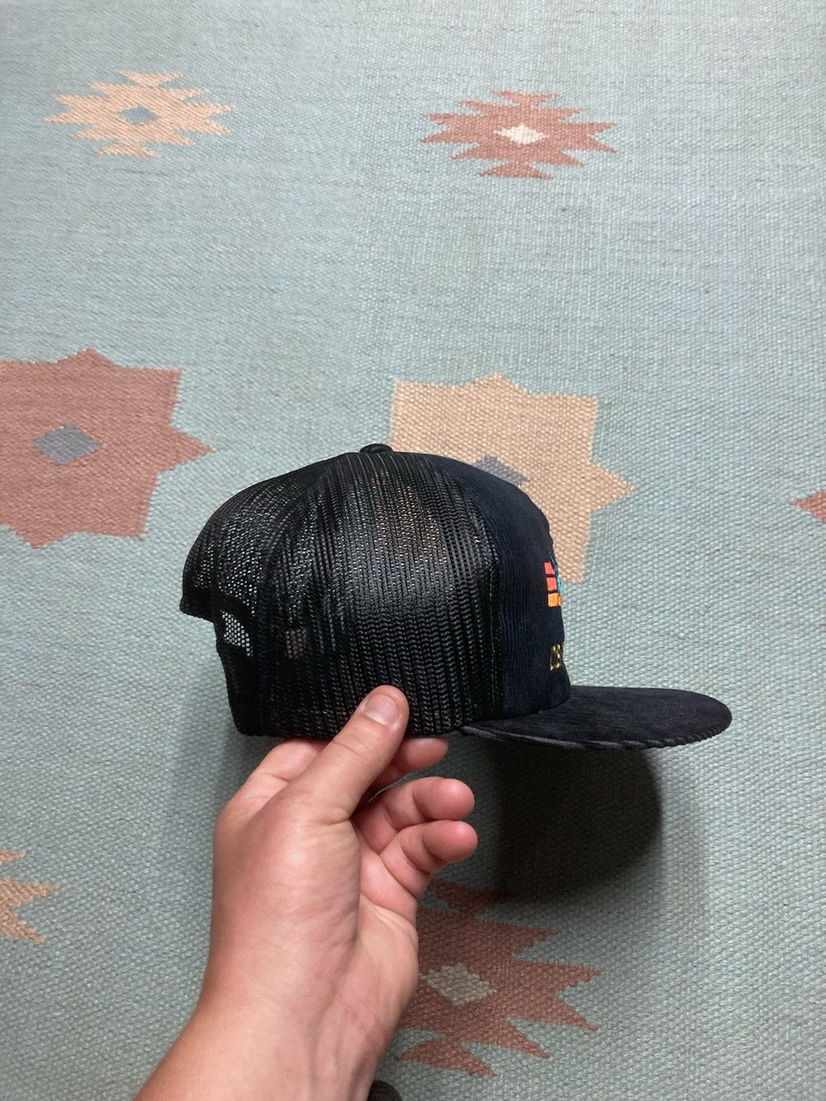 Vintage vtg 80s trucker hat O’Brien skis black corduroy NOS SnapBack Size ONE SIZE - 8 Thumbnail
