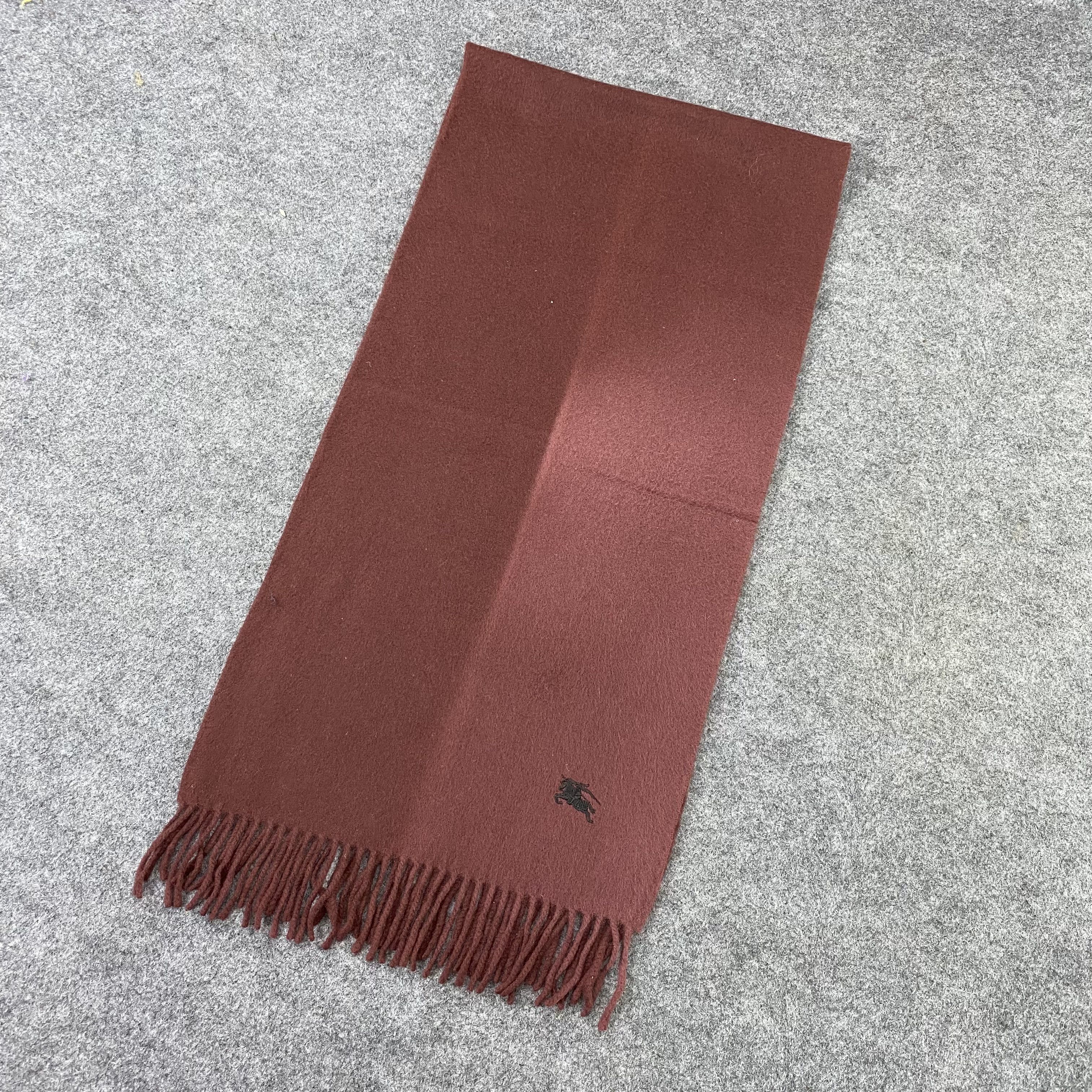 Burberry Vintage Burberry Pure Cashmere Scarf/Muffler/Neckwear-T1106 Size ONE SIZE - 2 Thumbnail