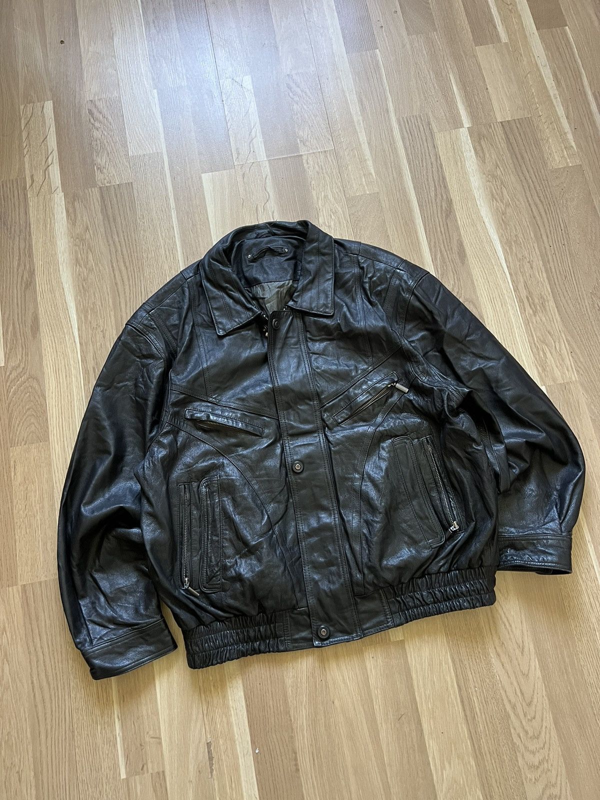 Vintage Vintage avant garde lgb style bomber leather jacket 90s Size US M / EU 48-50 / 2 - 3 Thumbnail