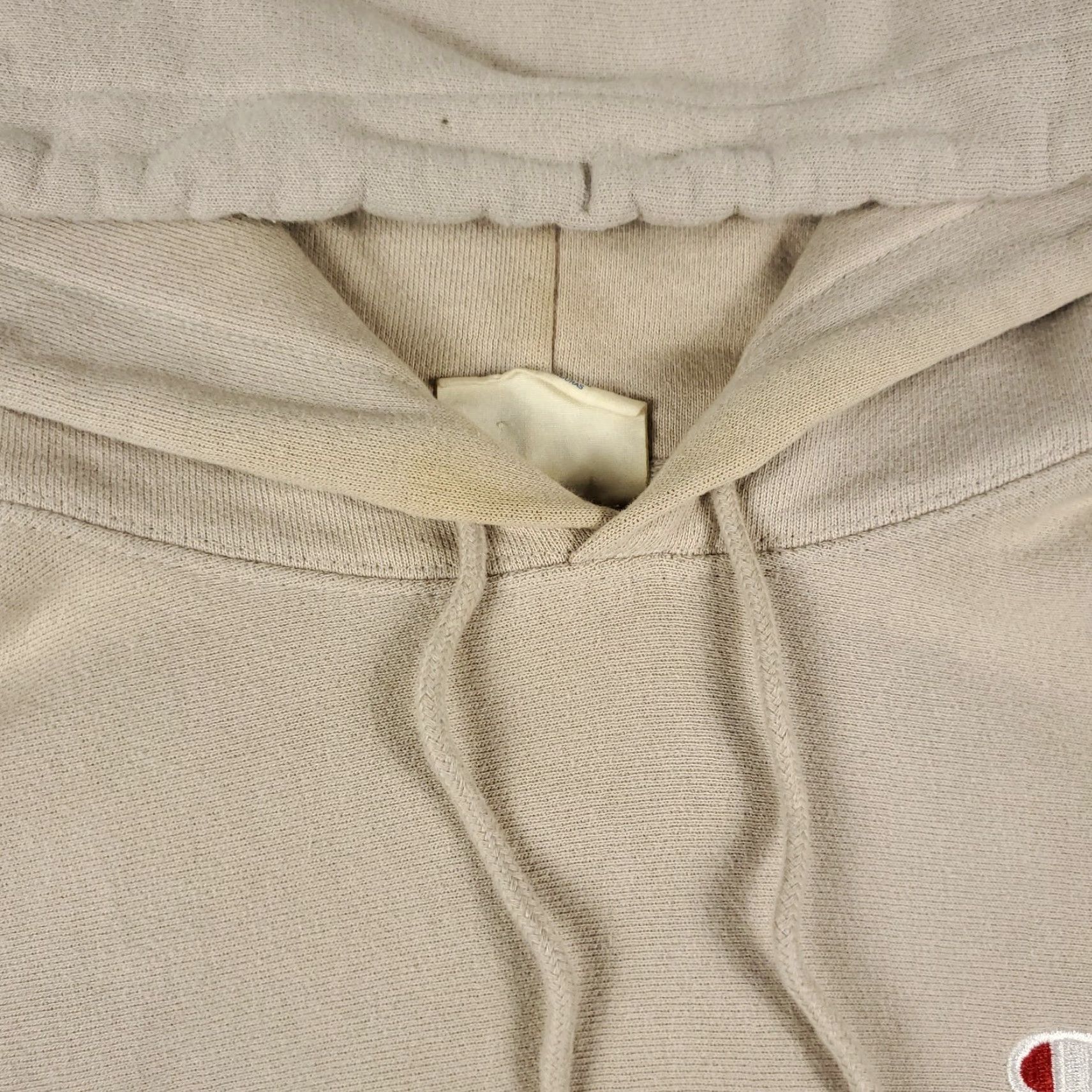 Champion VINTAGE Champion Hoodie Pullover Sweatshirt Adult XS Men Beige Cotton Blend Fleece Logo Spring Fall Winter Size US XS / EU 42 / 0 - 6 Thumbnail