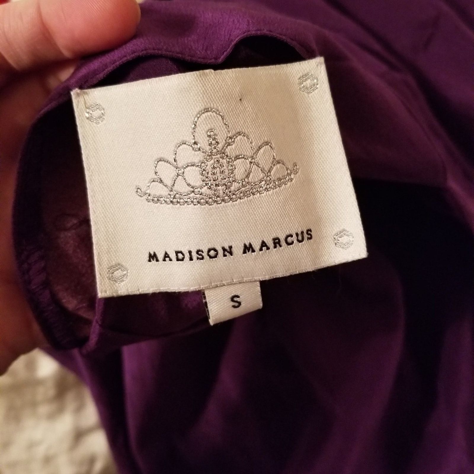 Other Madison Marcus Dark Purple Silk Shift Dress - Size Small Size S / US 4 / IT 40 - 9 Thumbnail