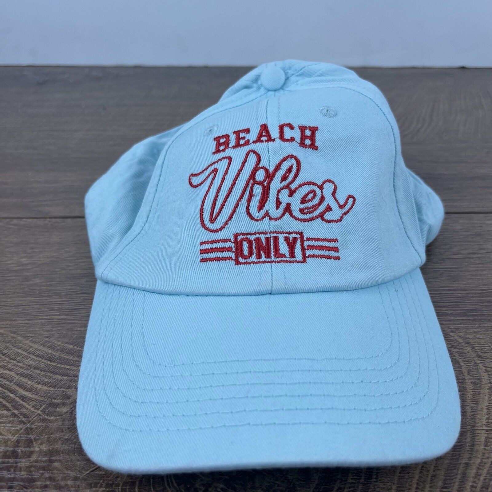 Other Beach Vibes Only Hat Beach Vibes Teal Blue Adjustable Hat Te Size ONE SIZE - 3 Thumbnail