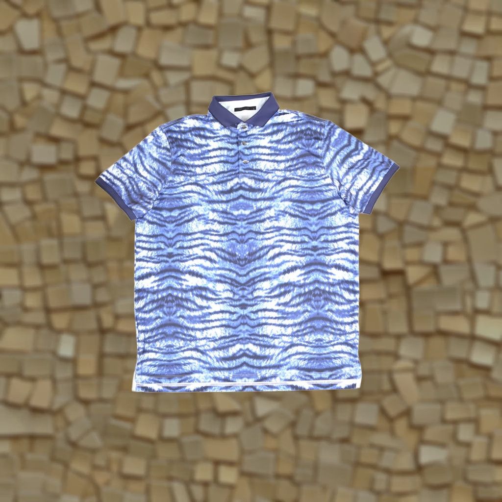 Vintage Greyson Abstract Psy Print Polo Shirt Main Selling Point Polo Men L Blue Size US L / EU 52-54 / 3 - 1 Thumbnail