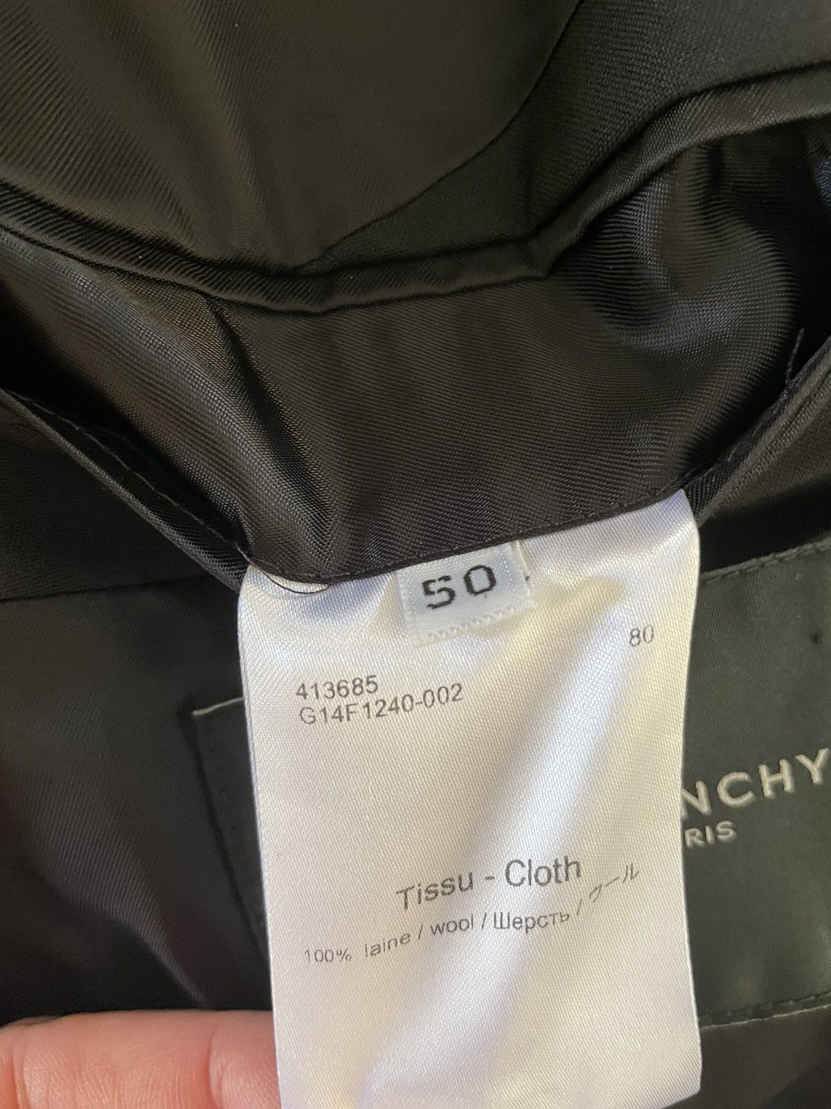 Givenchy Slim Fit Wool Jacket Size 40R - 10 Thumbnail