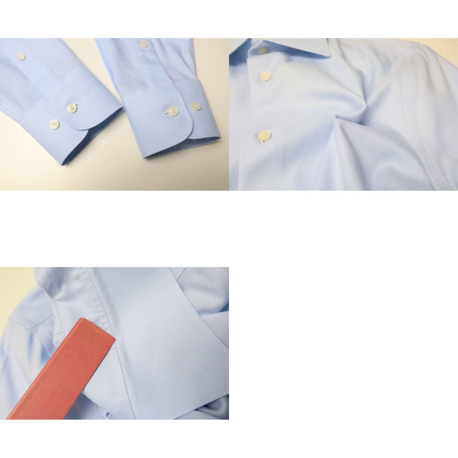 Suitsupply Suitsupply Dress Shirt Slim Fit 38L/15L Blue Long Sleeve Collared Mens Size 38L - 8 Thumbnail