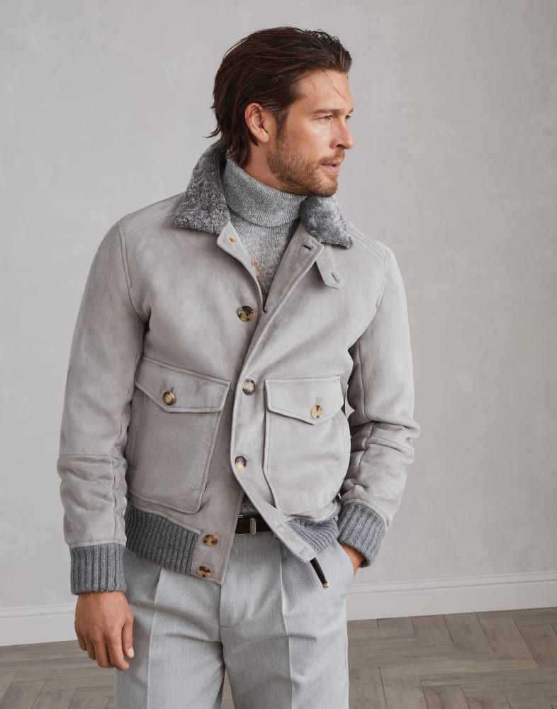 Brunello Cucinelli o1w1db10825 Fur Jacket in Gery Size US S / EU 44-46 / 1 - 1 Thumbnail
