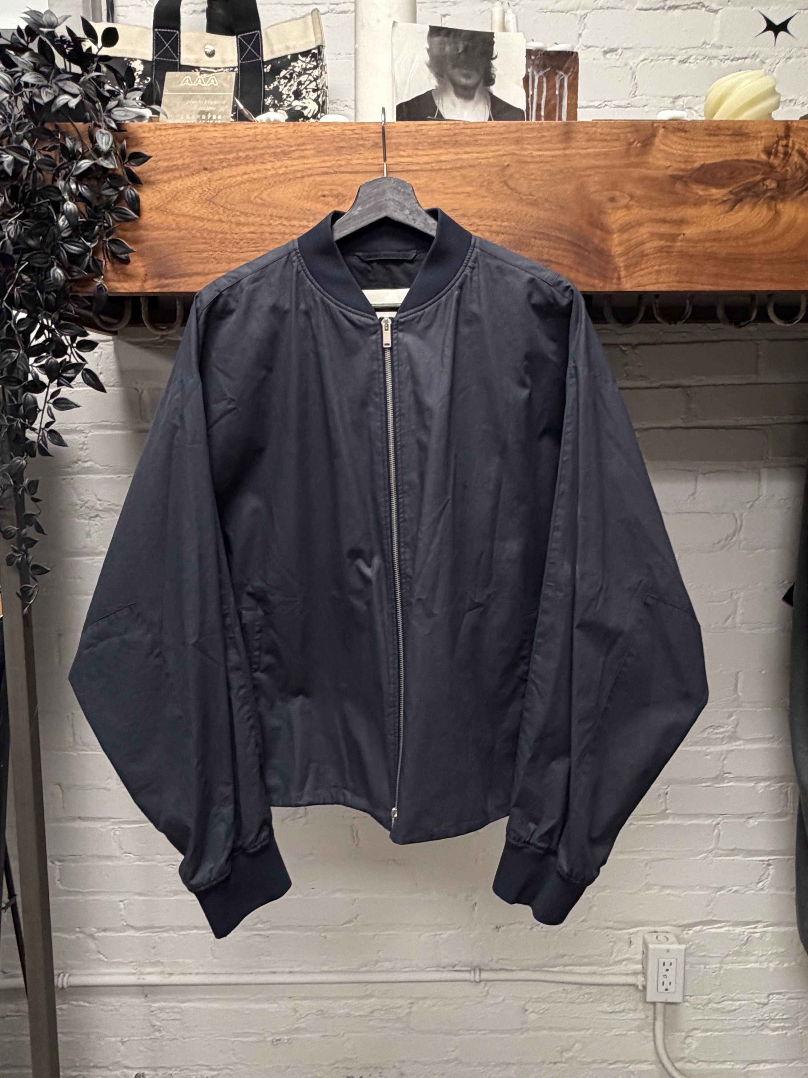 Jil Sander Jil Sander Military Inspired Navy Blue ‘Shell’ Light Bomber Jacket Size US M / EU 48-50 / 2 - 1 Thumbnail
