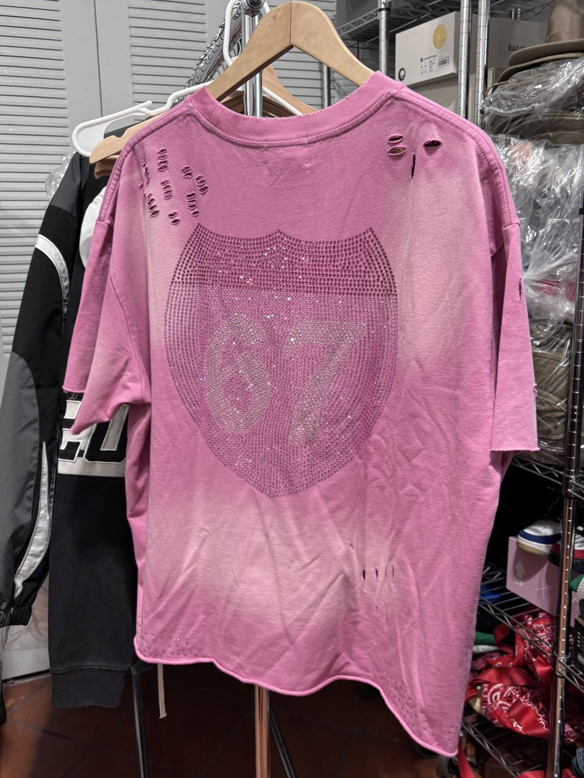 Designer SSBD Pink Distressed “PLAYA” Tee Size US XL / EU 56 / 4 - 6 Thumbnail