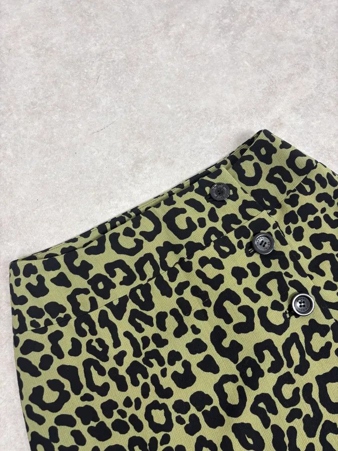 Prada SS2012 Prada Green & Black Leopard Skirt Size 28" / US 6 / IT 42 - 6 Thumbnail