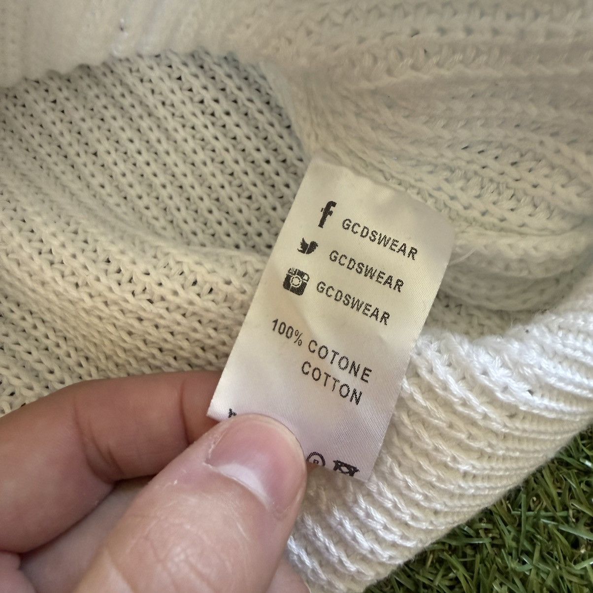 GCDS GCDS Sweater Cable Knit Jumper White Mens Sz L Made In Italy Size US L / EU 52-54 / 3 - 6 Thumbnail