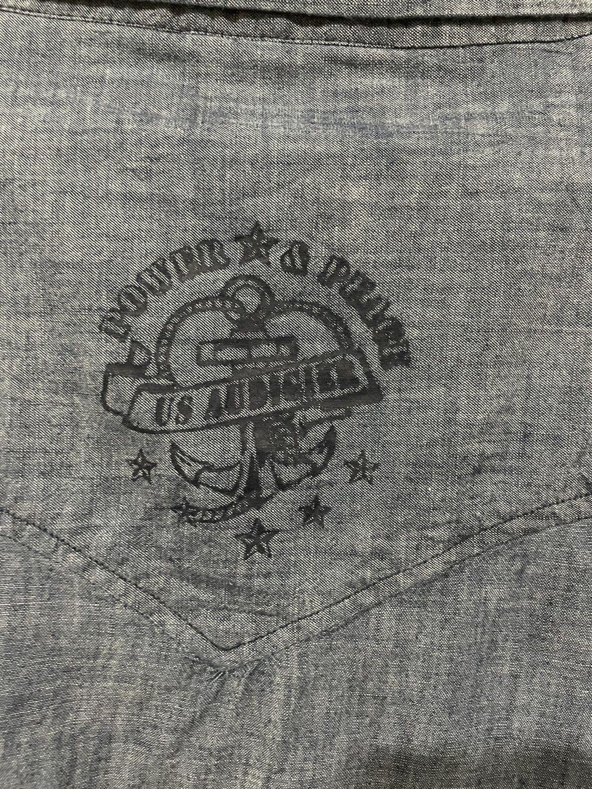 Christian Audigier × Designer Christian Audigier USN Inspired Stencil Chambray Shirts Size US XXL / EU 58 / 5 - 16 Thumbnail