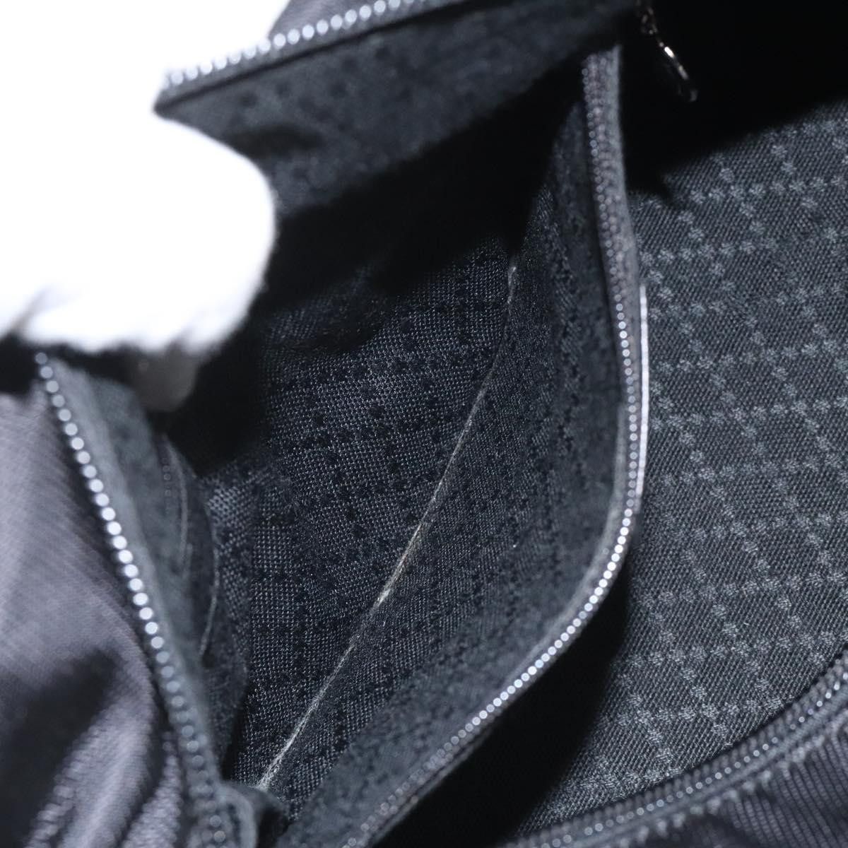 GUCCI Bamboo Hand Bag Nylon Black Silver 000 2865 000 2865