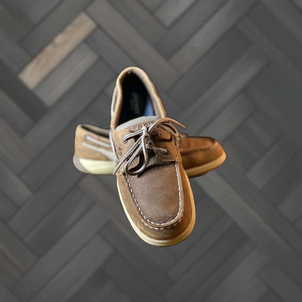 Sperry Angelfish WomenS Flat Casual Shoes Size 7 Brown Leather Nautical, Women's