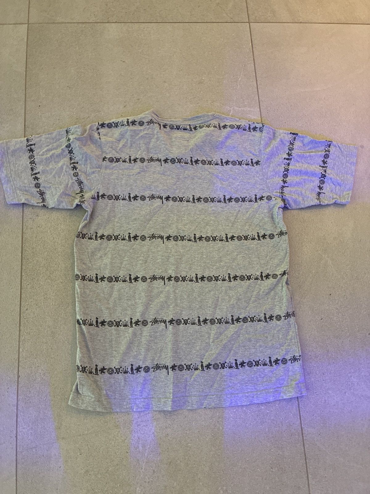 Stussy Stüssy Grey All-Over Print Pocket Tee – Size M Size US M / EU 48-50 / 2 - 3 Thumbnail