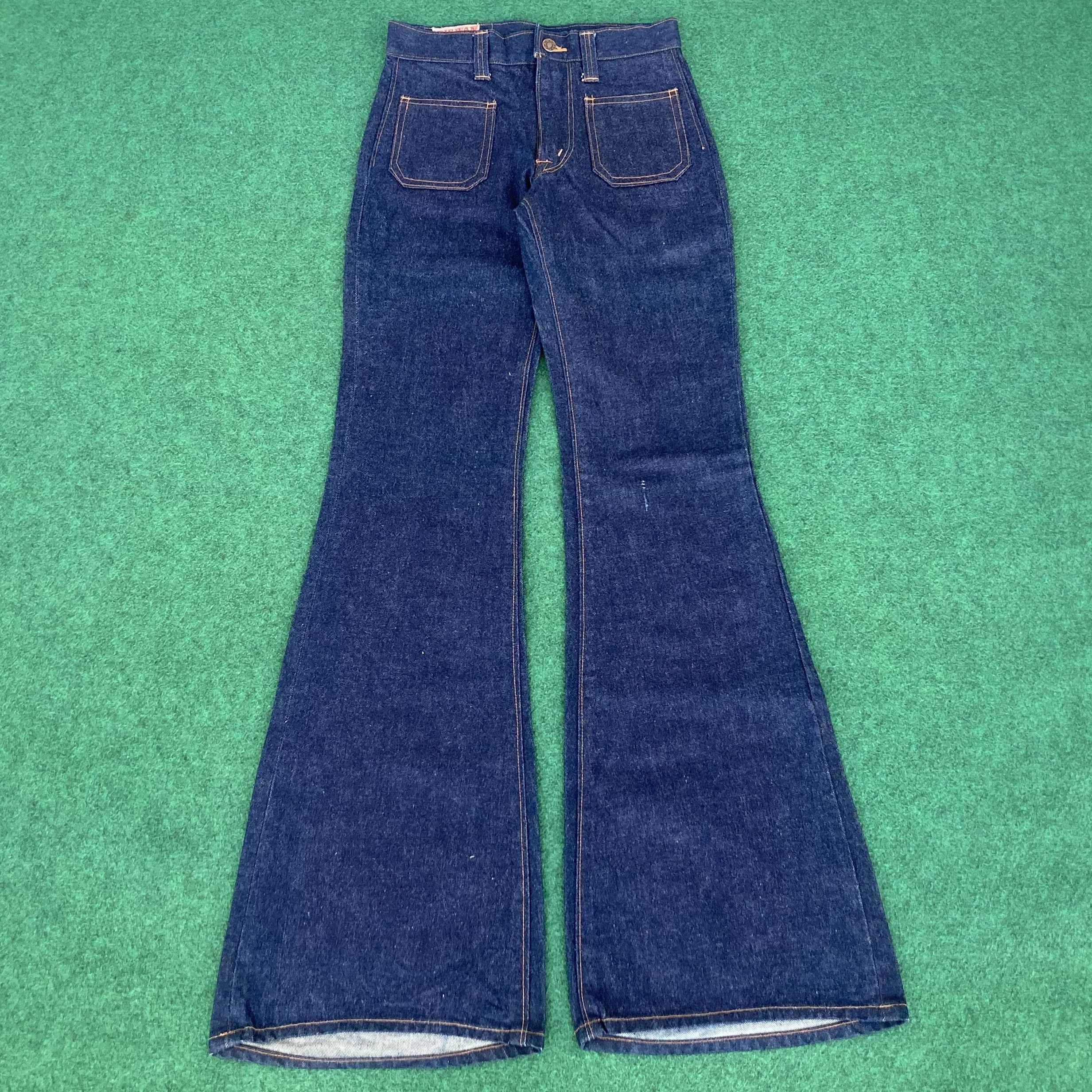 Vintage Vtg Bis Wan Blue Denim Super Flared 90s Sz 26 Bootcut Jeans Size US 26 / EU 42 - 1 Thumbnail