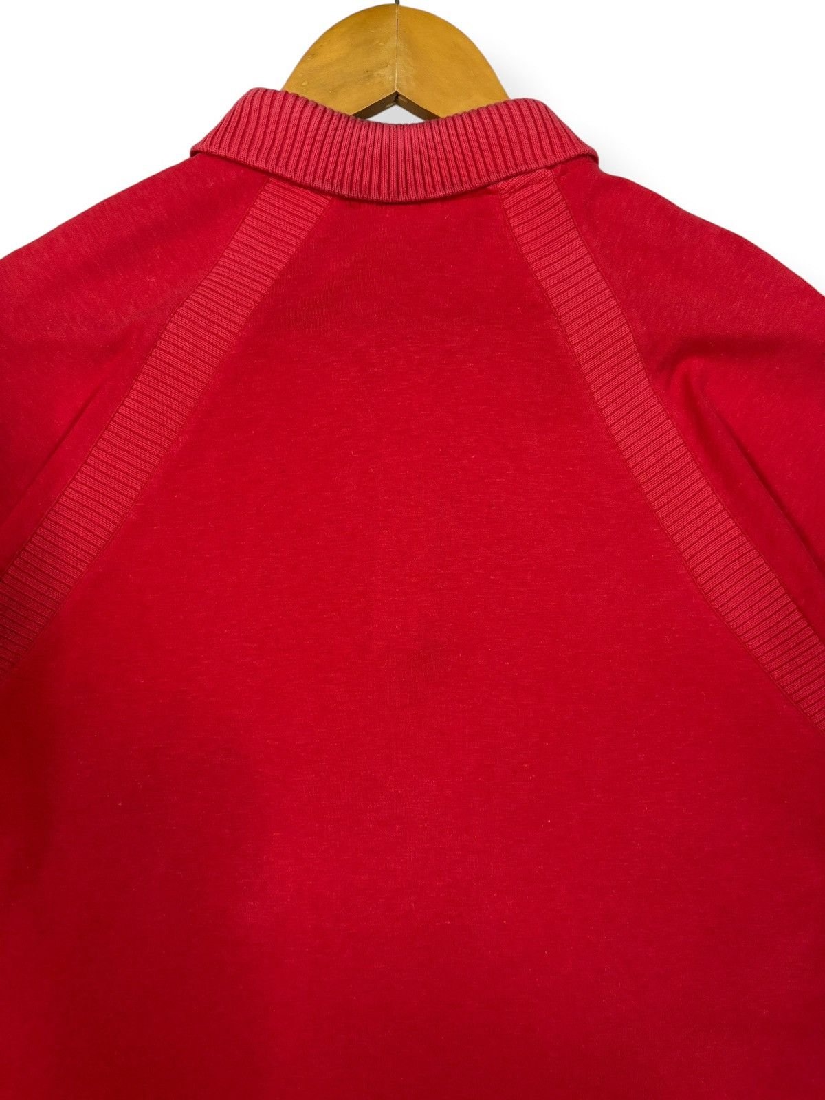 Valentino Vtg 90s Valentino Garavani Sport Rib-Knit Raglan Polo Shirt Size US S / EU 44-46 / 1 - 10 Thumbnail