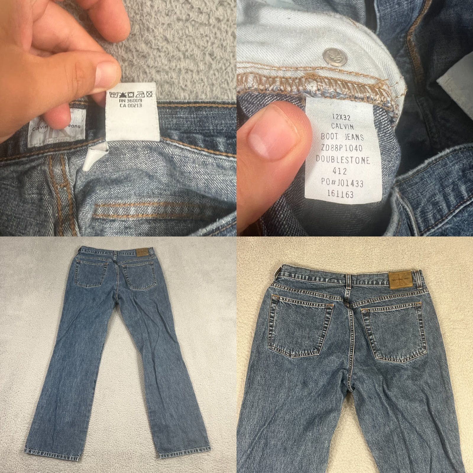 Calvin Klein Calvin Klein Womens Bootcut High Rise Jeans Size 12 Medium Blue Wash Size 34" / US 12 / IT 48 - 8 Thumbnail