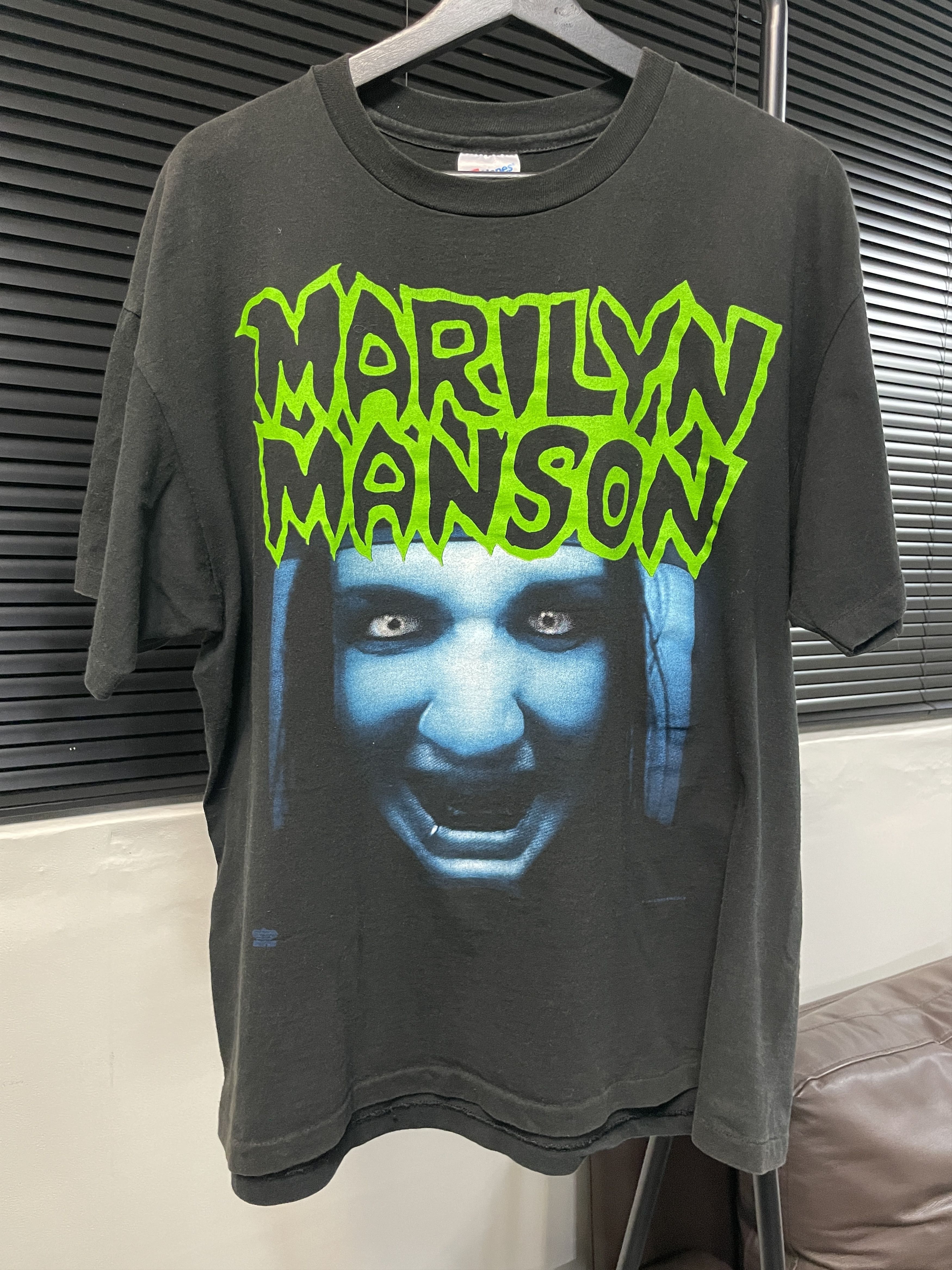 image of Band Tees x Vintage 90's Marilyn Manson Shirt in Black, Men's (Size XL)