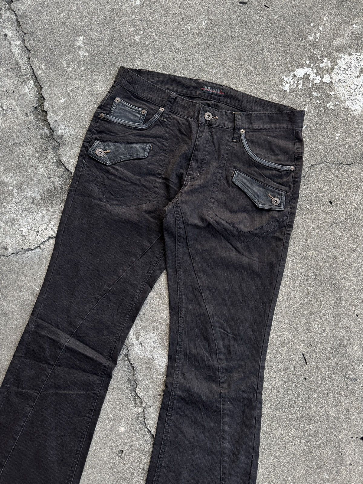 Japanese Brand Morgan Homme Flare Pants Size US 34 / EU 50 - 5 Thumbnail