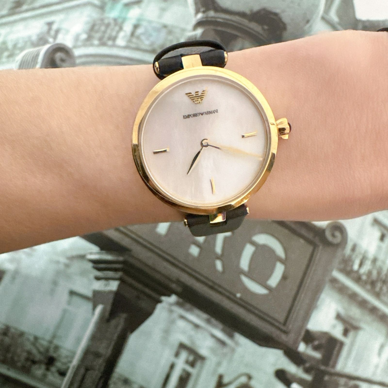 Emporio Armani Emporio Armani AR11200 Arianna Analog Leather Strap Watch Size ONE SIZE - 6 Thumbnail