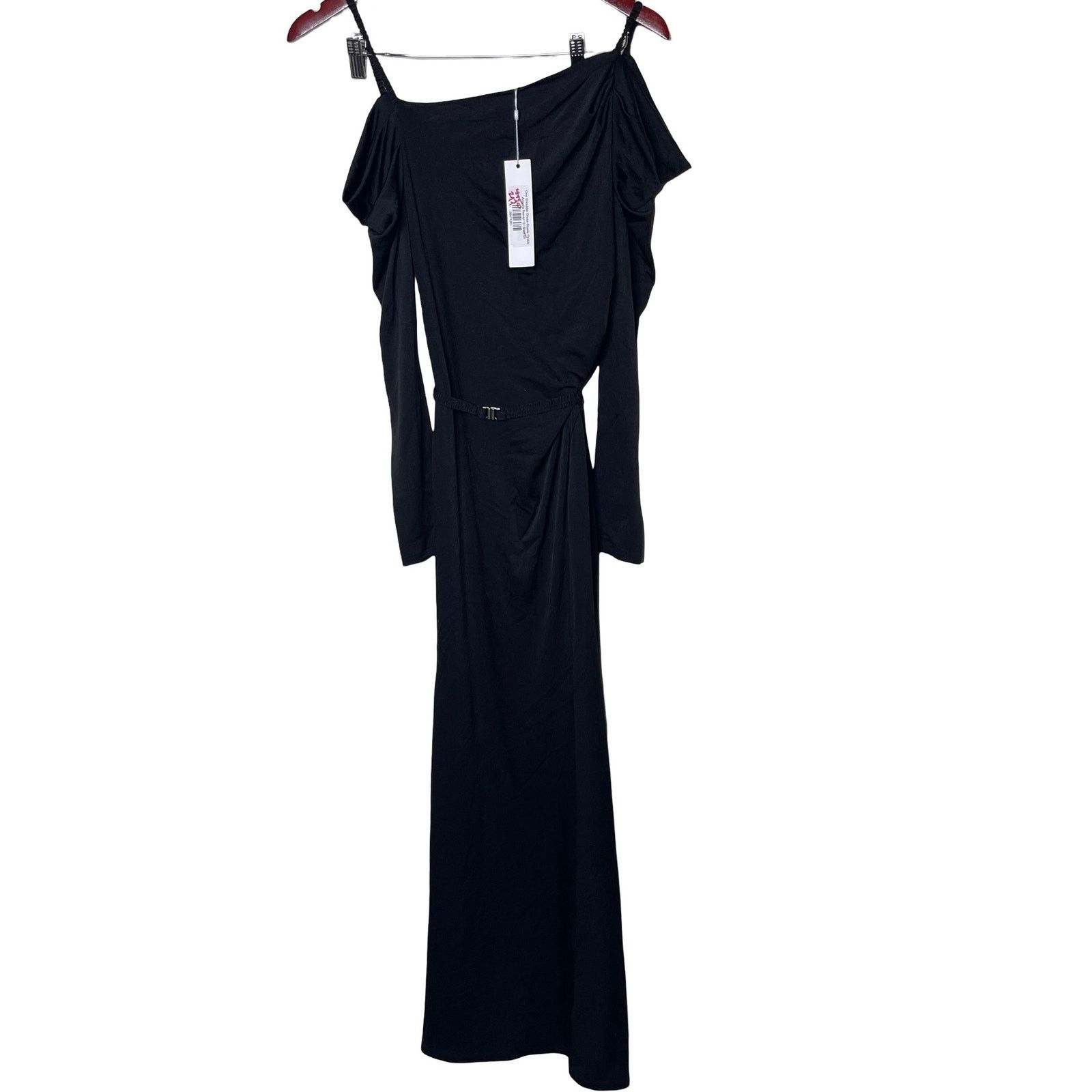 Jonathan Simkhai Jonathan Simkhai Black One Shoulder Maxi Dress Steele Pebble Size S / US 4 / IT 40 - 3 Thumbnail