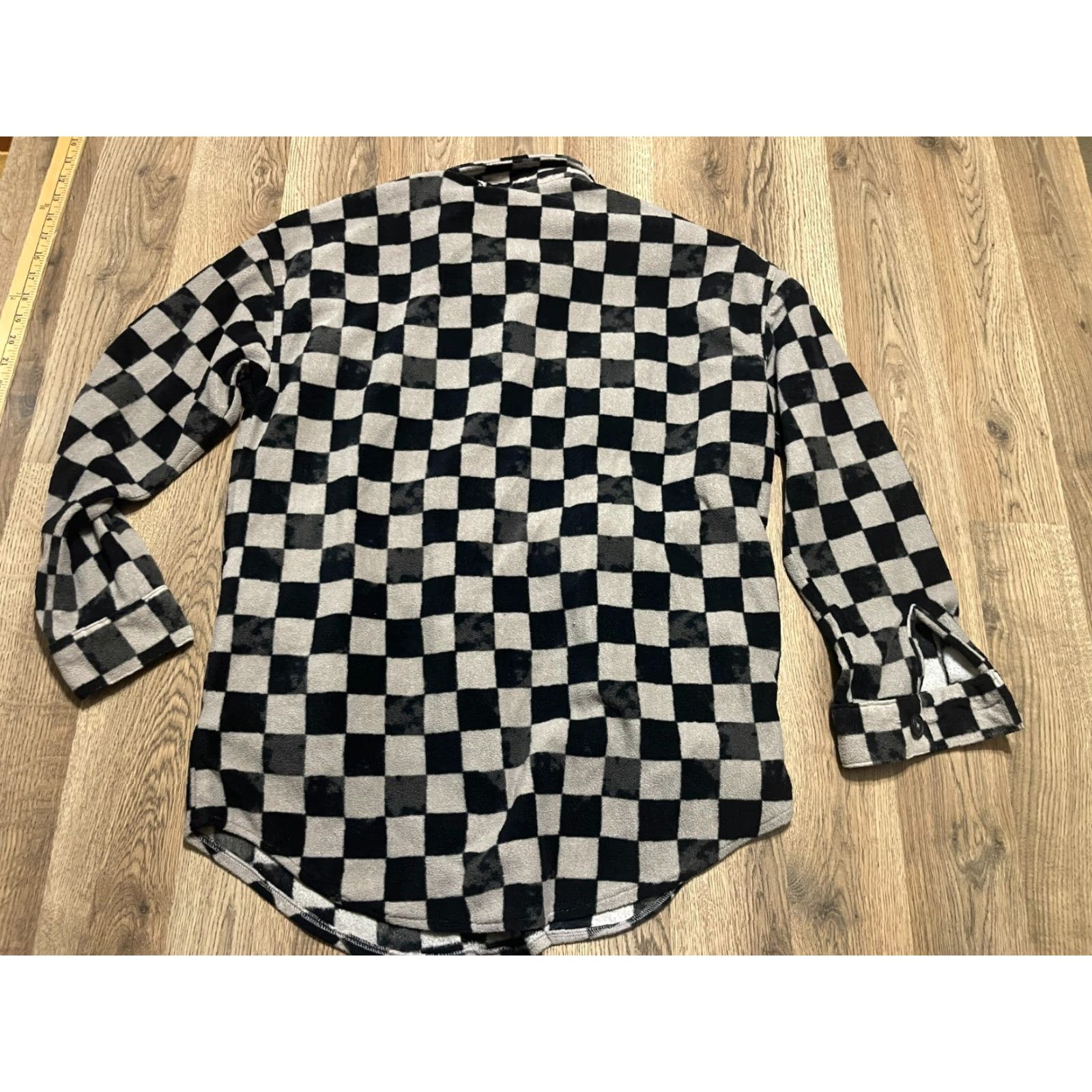 Vintage Maurices Shirt Womens Small Gray Black Checkered Button Up Long Sleeve Casual Modern Fall Spring Summer Womens Size S / US 4 / IT 40 - 2 Thumbnail