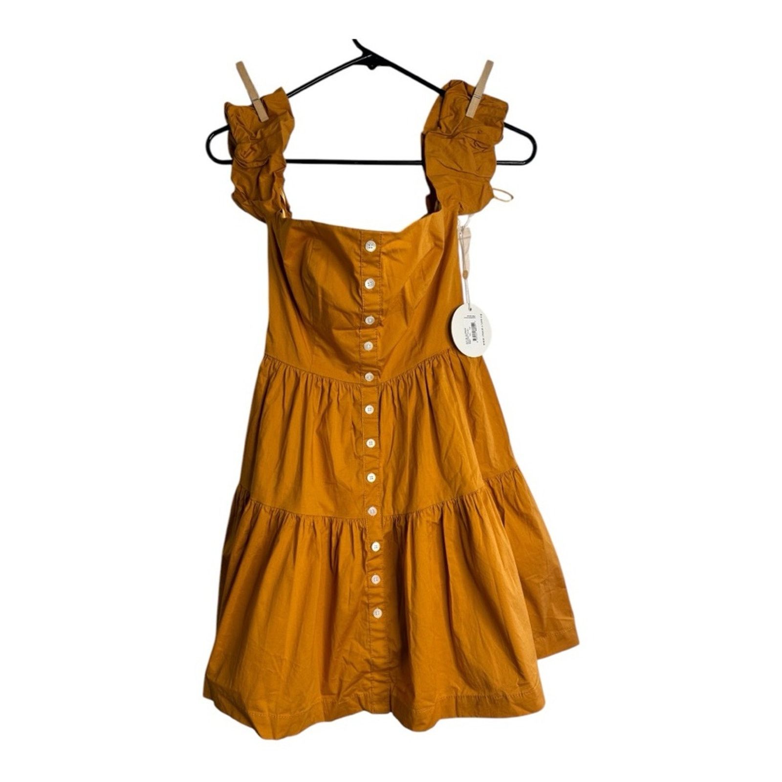 Staud NWT Staud Mini Elio Dress In Honey Size XS / US 0-2 / IT 36-38 - 2 Thumbnail