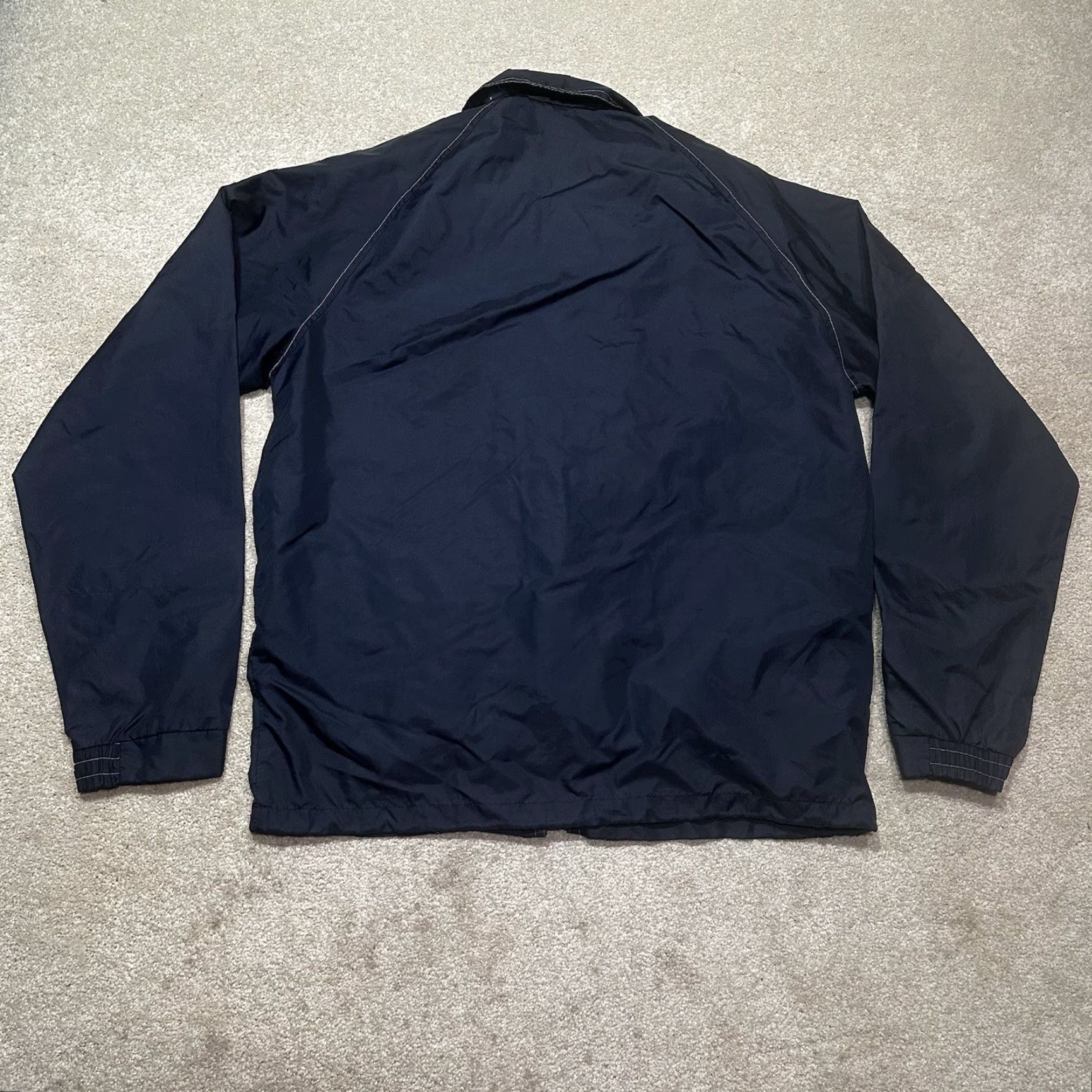 Vintage VINTAGE Western Nylon Jacket Mens Large Blue 70s Zipper Bomber Full Zip Lined Insulated Short Jacket/Coat Size US L / EU 52-54 / 3 - 2 Thumbnail