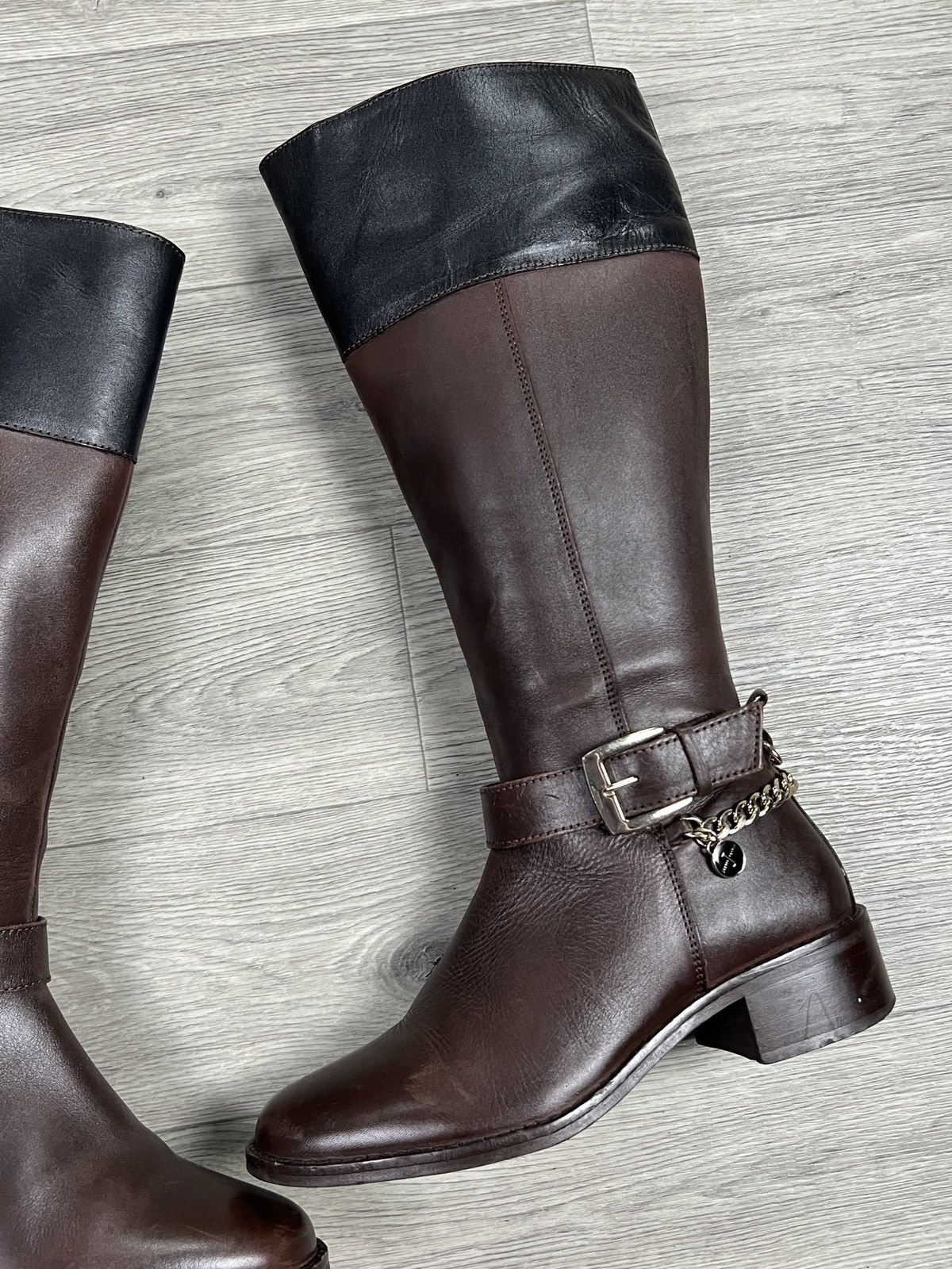 Jasper Conran JASPER CONRAN CHAINED LEATHER BOOTS UK 5 Size US 7.5 / IT 37.5 - 3 Thumbnail