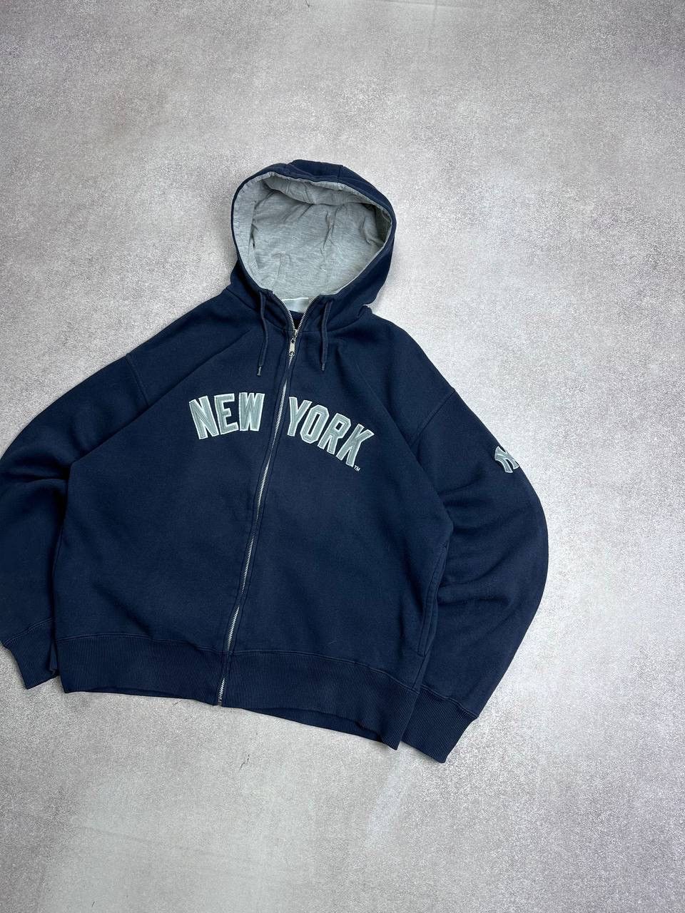Vintage Vintage 90s New York Boxy Archival Zip Hoodie Rare Y2K L Size US XL / EU 56 / 4 - 2 Thumbnail