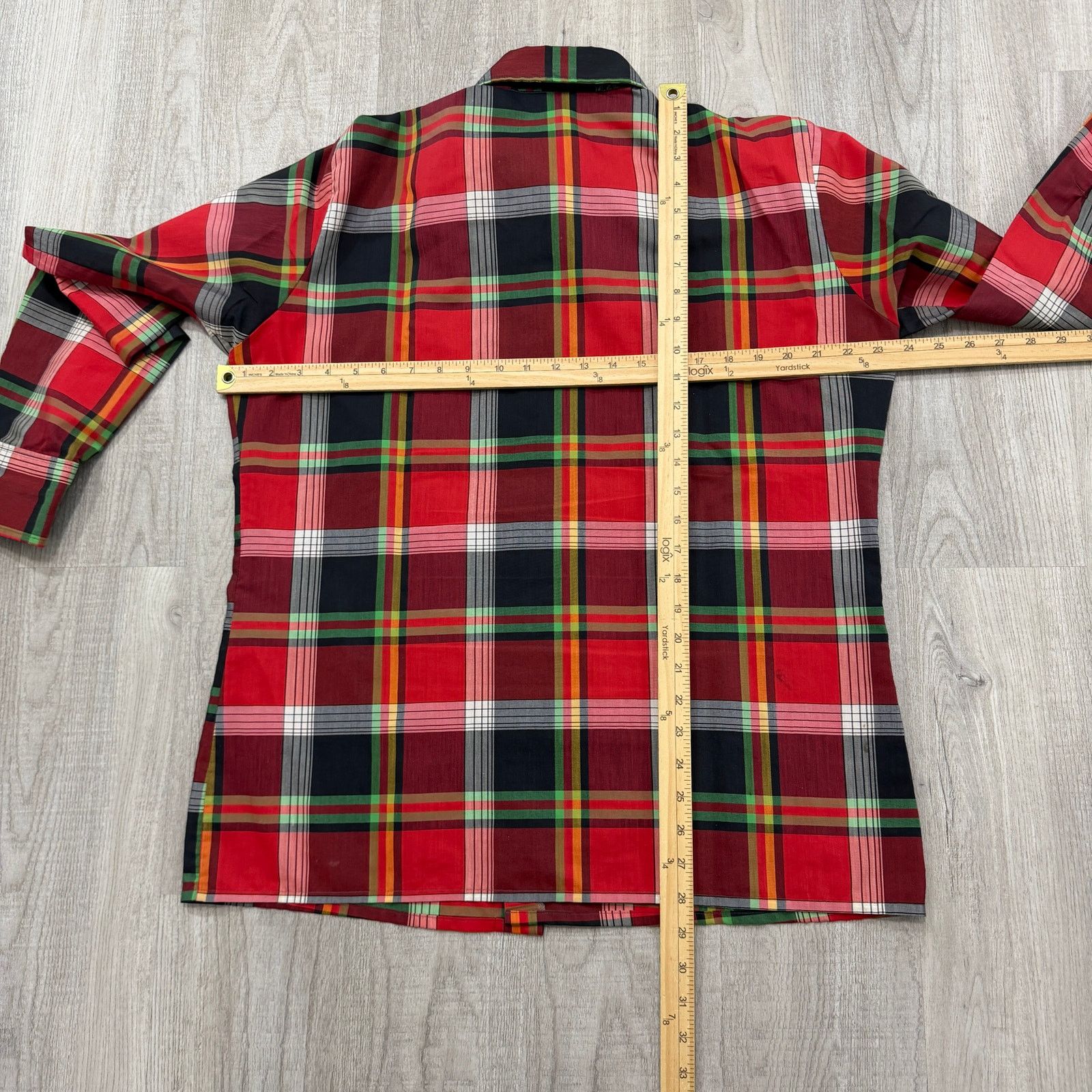 Vintage Vintage Baracuta by Van Heusen Button Shirt Men's Large Red Size US L / EU 52-54 / 3 - 7 Thumbnail