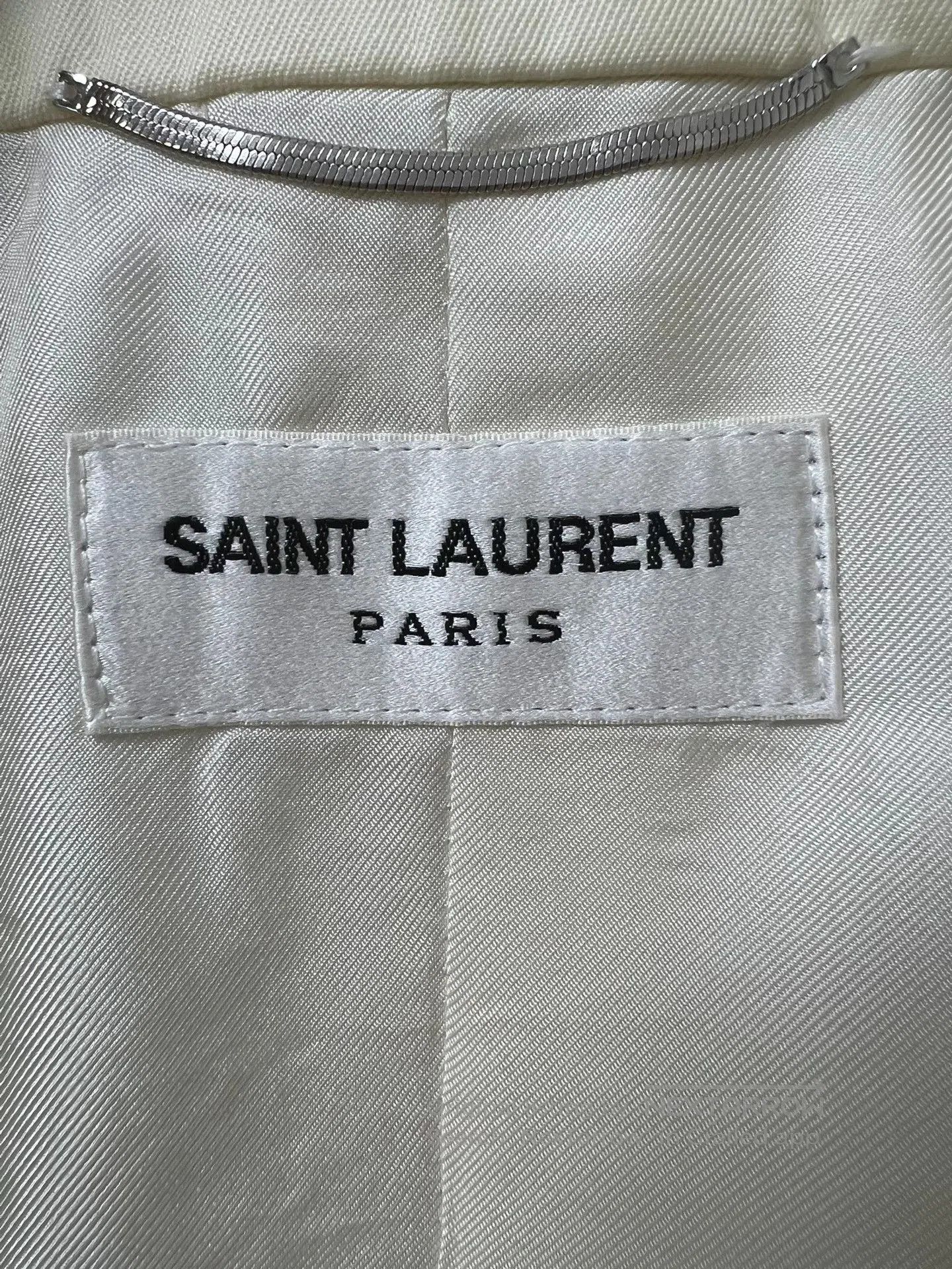 Saint Laurent Paris Saint Laurent Cream White Blazer. Size US L / EU 52-54 / 3 - 4 Thumbnail