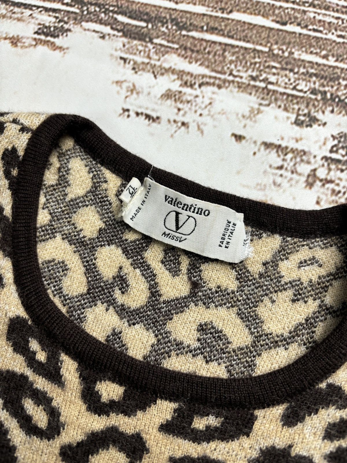 Valentino Valentino Vintage Leopard Pattern Sweater Jumper Size L / US 10 / IT 46 - 8 Thumbnail
