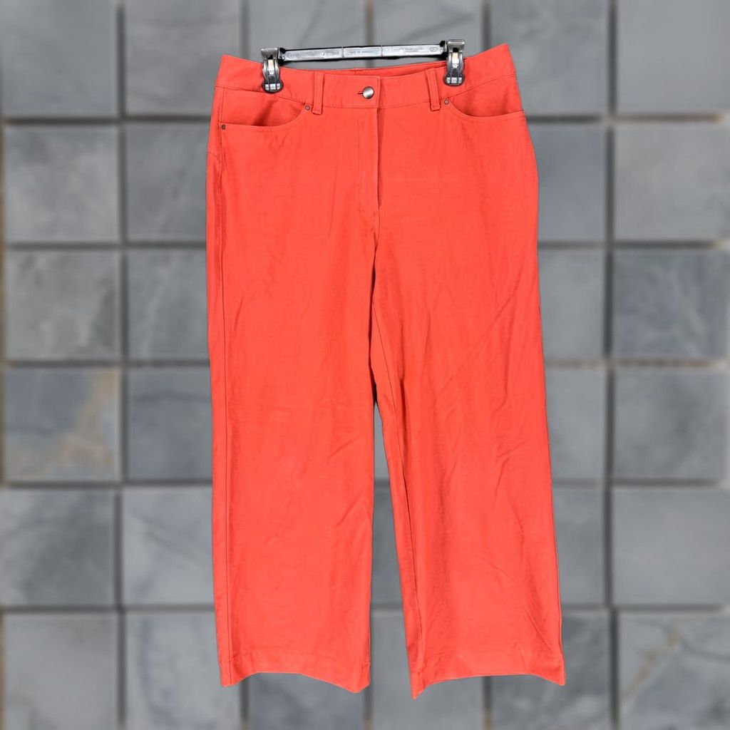 Lululemon Lululemon City Sleek 5 Pocket Wide Leg Pants Red Warpstreme Size 32 Women Twill 4-Way Stretch High Rise Ankle Capris Style LW5ENJS Size 24" / US 00 / IT 34 - 1 Thumbnail