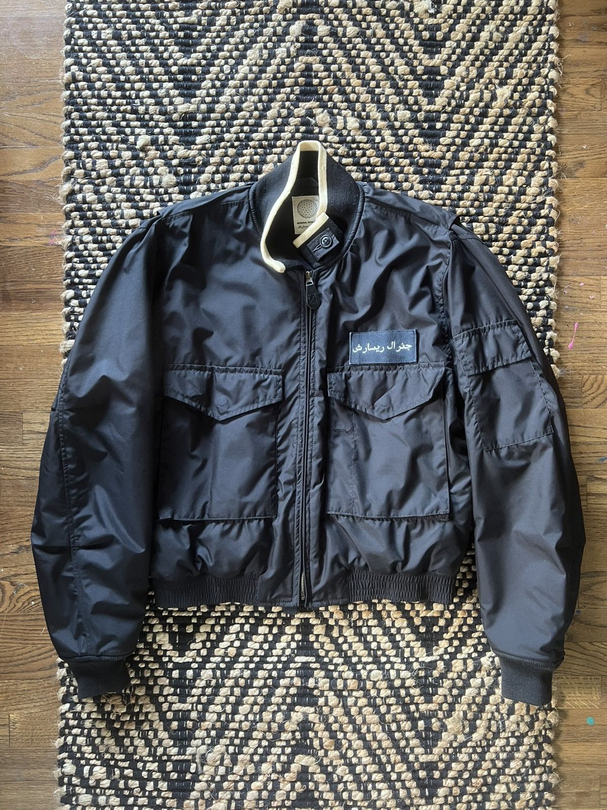 General Research General Research *Sample* AW00 Dark Grey Arabic Patch Bomber Size US M / EU 48-50 / 2 - 1 Thumbnail