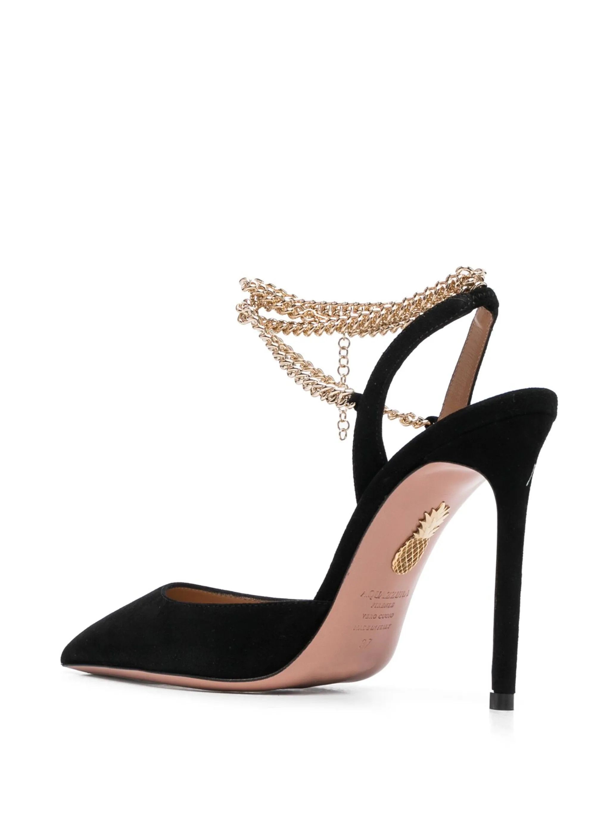 Aquazzura o1srvl11e1024 Heel in Black Size US 9 / IT 39 - 3 Thumbnail