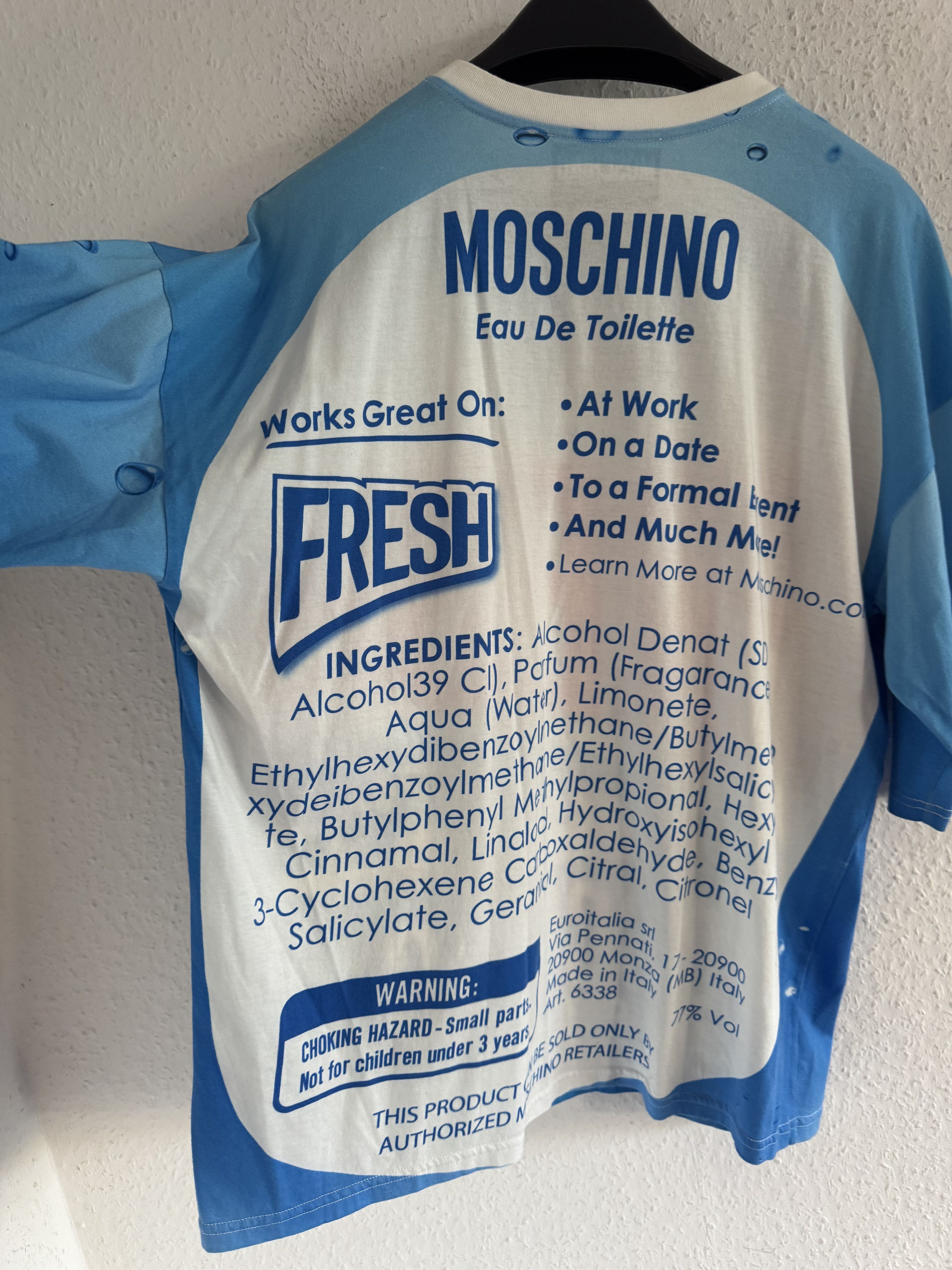 Moschino Fresh Fragrance Graphic Oversized T-Shirt Size US XXS / EU 40 - 11 Thumbnail