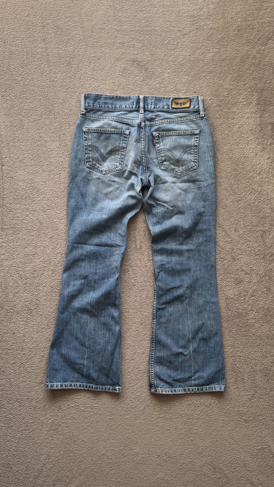 Levi's Vintage Clothing Flared Cowboy Levis Faded Jeans Y2K Mudwash LGB if6was9 ysl Size US 32 / EU 48 - 4 Thumbnail