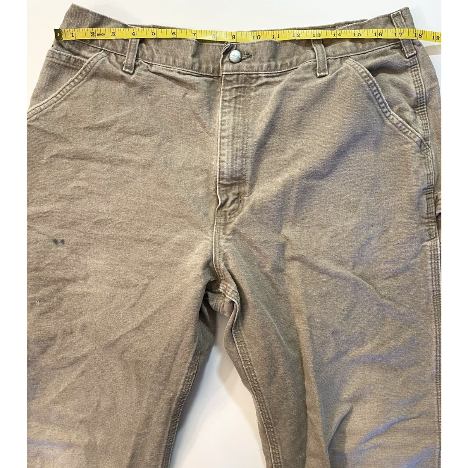 Carhartt VINTAGE Carhartt B11 Canvas Heavy Carpenter Work Pants Men's Pants 38 x 32 Gray Cotton Logo Pockets Outdoor Workwear Regular Straight 90s Theme Mens Size US 38 / EU 54 - 5 Thumbnail