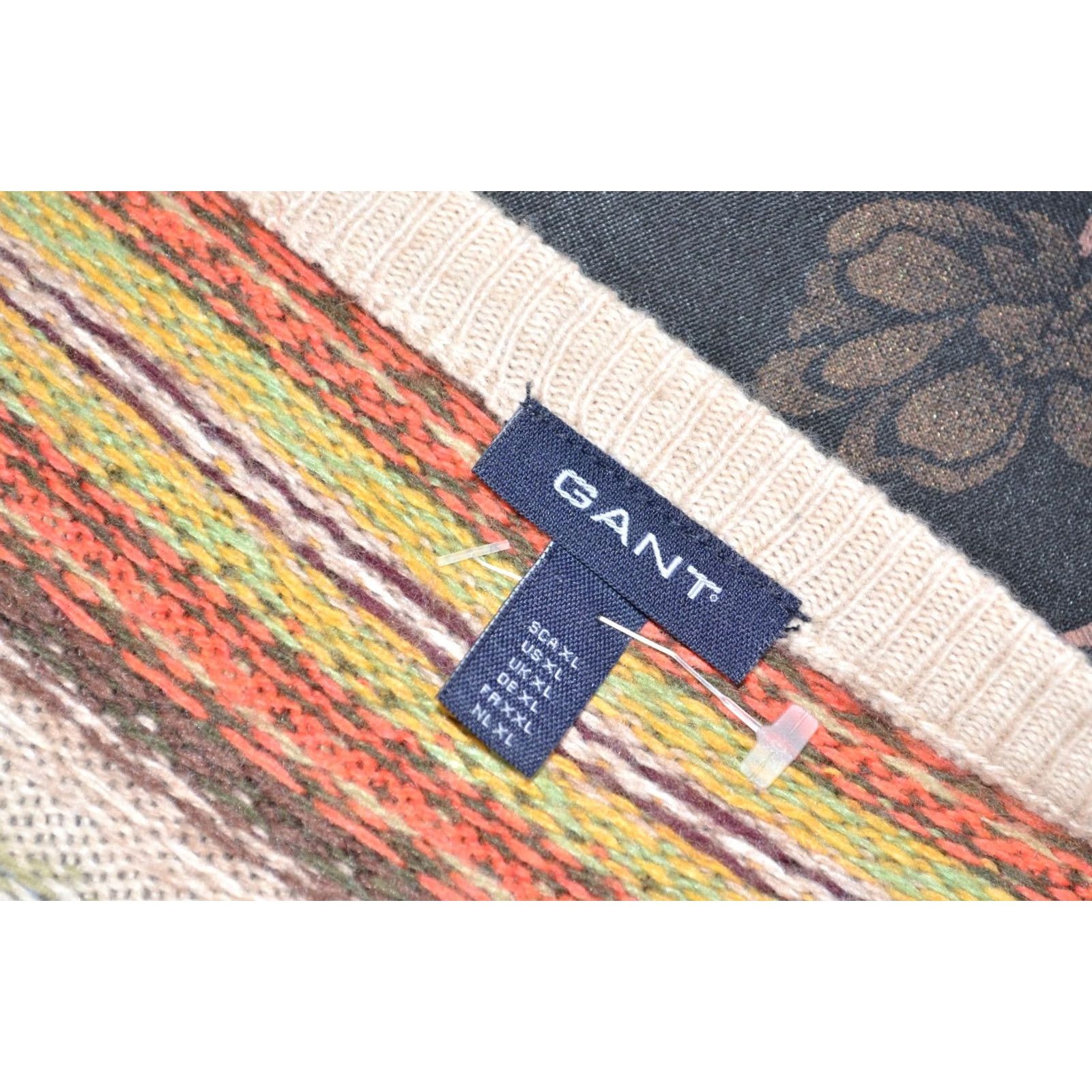 Gant GANT Cardigan Jumper Women’s Wool Blend Fair Isle Beige XL V-Neck Size XL / US 12-14 / IT 48-50 - 5 Thumbnail