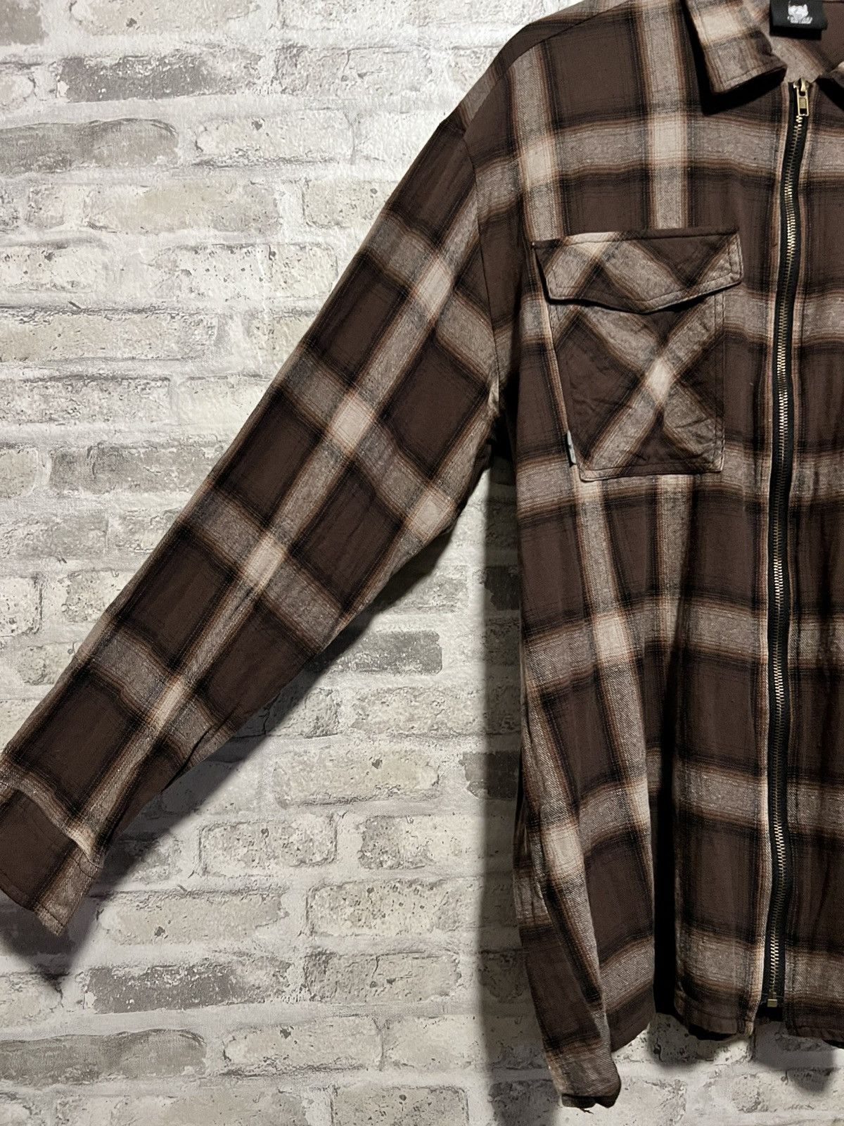 G59 Records G59 - SHADOW PLAID ZIP FLANNEL (BROWN) LARGE Size US L / EU 52-54 / 3 - 5 Thumbnail