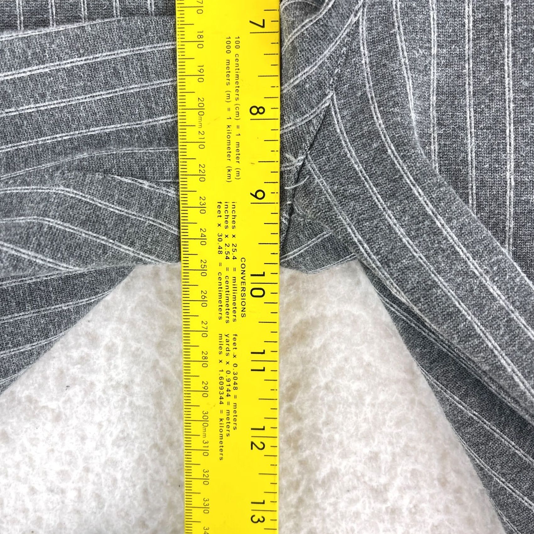Vintage Betabrand Gray Stripe Dress Pants Pants Womens Small Long Pull On Stretch Slim Pinstripe Casual Workwear Size 28" / US 6 / IT 42 - 6 Thumbnail
