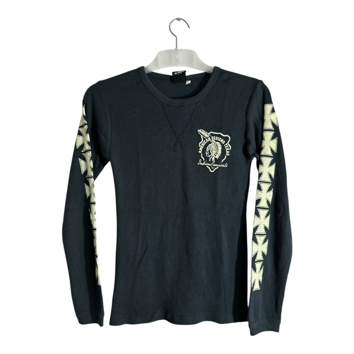 Drain Gang RARE SPIDER NEST MOTORDYDLES SKULL THERMAL LONG SLEEVE Size XXS / US 00 / IT 34 - 2 Thumbnail