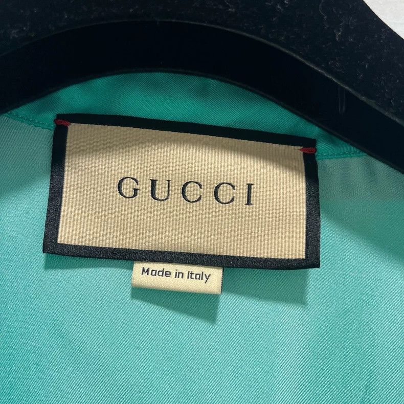 Gucci Gucci Green Bull Terrier Printed Animal Silk Shirt 2501-Nex Size US M / EU 48-50 / 2 - 5 Thumbnail
