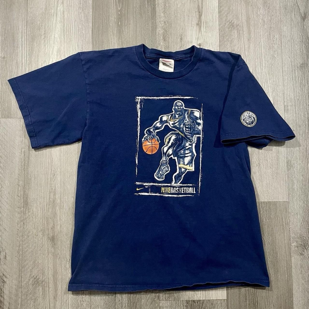 NBA × Nike × Vintage Vintage 90’s Nike Basketball White Tag T-Shirt Size US M / EU 48-50 / 2 - 1 Thumbnail