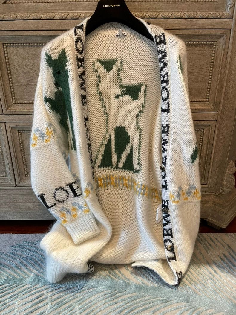 Loewe Loewe Long knitted sweater with pattern Size XS / US 0-2 / IT 36-38 - 1 Thumbnail