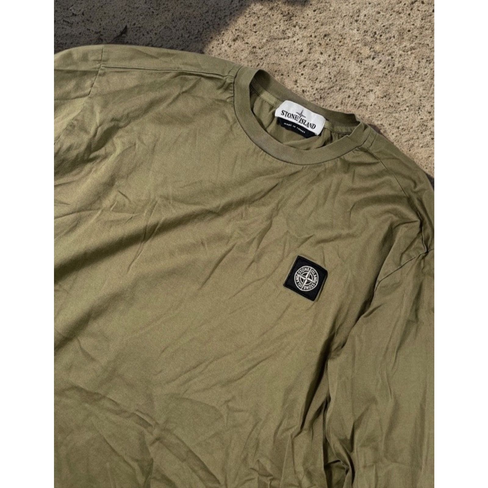 Stone Island Stone Island Compass Logo Patch Green Long Sleeve T-Shirt L Size US L / EU 52-54 / 3 - 3 Thumbnail